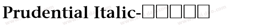 Prudential Italic字体转换